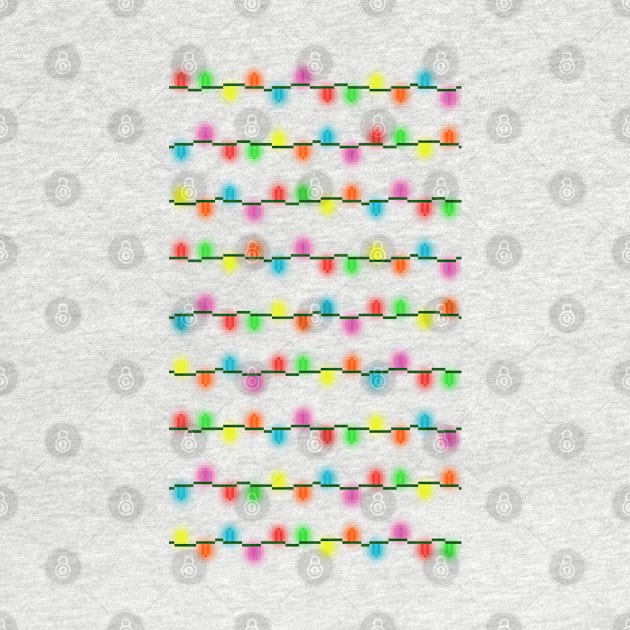 String of Pixel Glowing Christmas Lights Pattern (White) by gkillerb